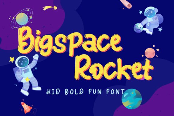 Bigspace Rocket Display Font for Handmade Creators
