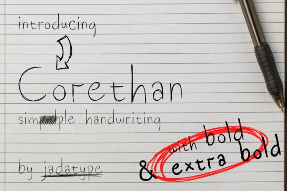 Corethan Handwritten Display Font for Scroll-Stopping Visuals