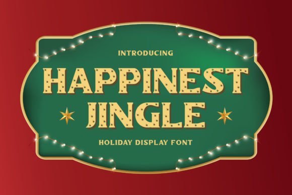 Happinest Jingle: A Festive Display Font for Holiday Editorial Design