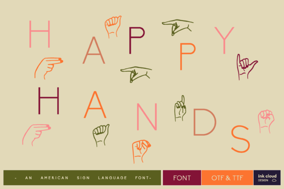 Happyhands Dingbats Font for Expressive Branding