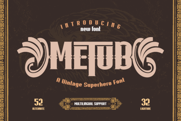 Metub: A Vintage-Modern Serif Display Font for Thoughtful Design