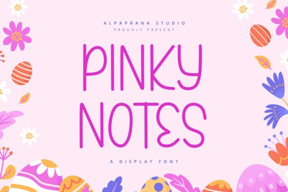 Pinky Notes: A Playful Display Font for Branding Projects
