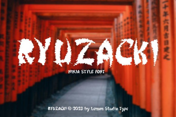 Ryuzacki: A Whimsical Ninja-Inspired Display Font for Web Design