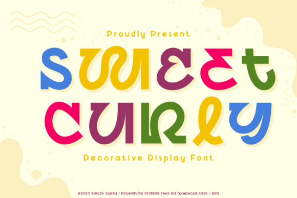 Sweet Curly Font: A Girly Handlettering Display Typeface for Editorial Charm